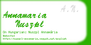 annamaria nuszpl business card